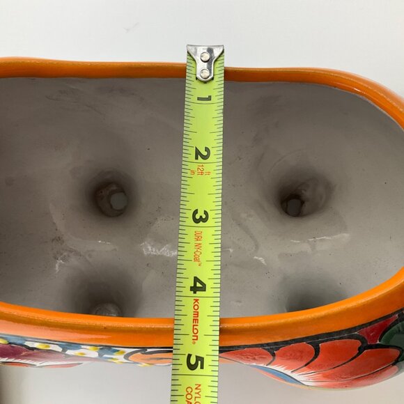 New Handcrafted Handpainted Pig Planter Artisan Mexican Talavera Pottery - Picture 9 of 10